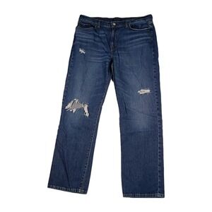 Lucky Brand Jeans Men's 363 Vintage Straight 36x32 Blue Denim Modern Distressed